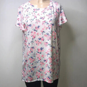 2x$18 West Loop Size Large Multi Floral Print Tunic With Side Slits. New